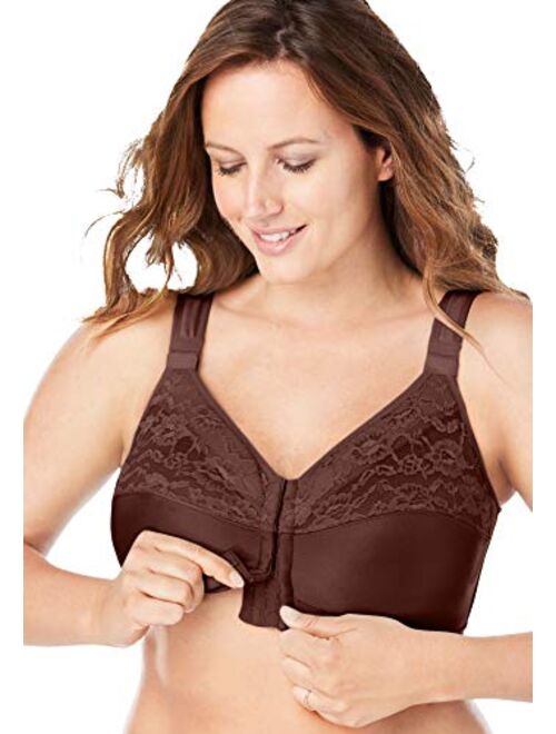 Comfort Choice Women's Plus Size Easy Enhancer&Reg Wireless Posture Corrector Bra