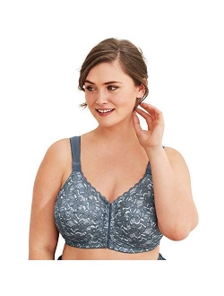 Comfort Choice Women's Plus Size Lace Wireless Posture Corrector Bra