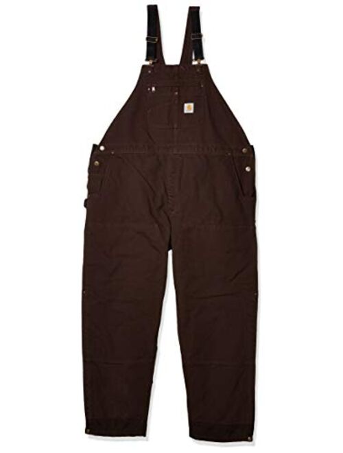 Carhartt mens Loose Fit Washed Duck Insulated Bib Overall