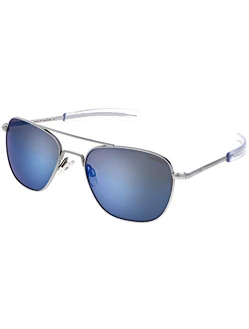 Randolph USA | Matte Chrome Classic Aviator Sunglasses for Men or Women 100% UV