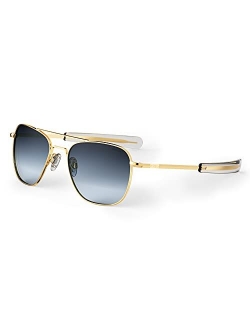 Randolph USA | Gold Classic Aviator Sunglasses for Men or Women 100% UV