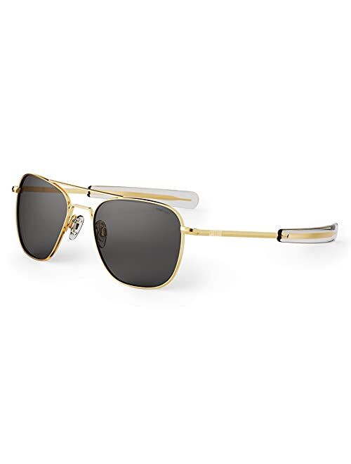 Randolph USA | Gold Classic Aviator Sunglasses for Men or Women 100% UV