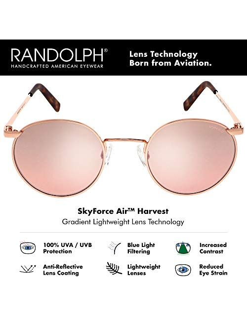 Randolph USA | P3 Vintage Round Sunglasses for Men or Women 100% UV