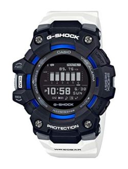 G-Shock GBD100-1A7 Bluetooth Power Trainer Series Mens Digital Black/White/Blue Watch