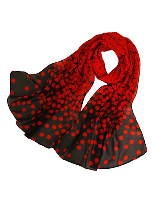 LMVERNA Birds Printed Scarf Women's Floral Scarves Chiffon Scarves Popular Shawls