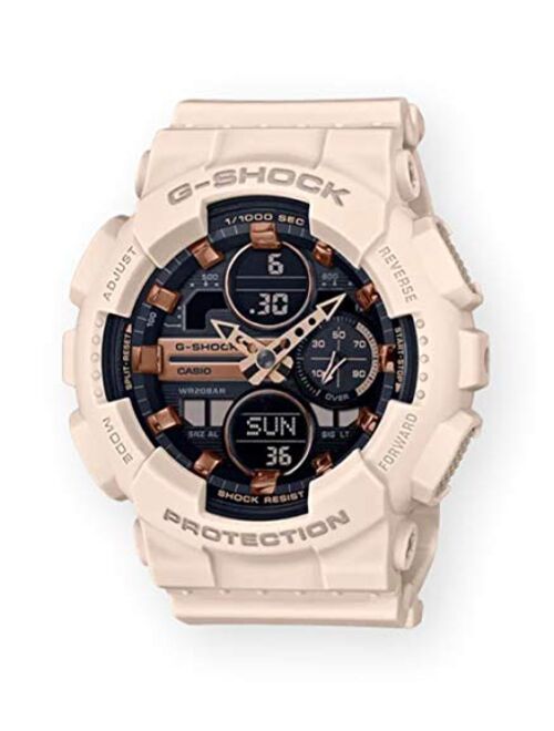 Casio G-Shock Blush and Rose Gold-Tone Analog Digital Resin Strap Watch GMAS140M-4A