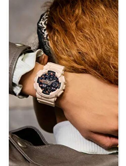 Casio G-Shock Blush and Rose Gold-Tone Analog Digital Resin Strap Watch GMAS140M-4A