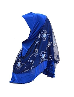 Adela Women Lightweight Scarf Muslim Turban Hijab Cap Long Scarf Wrap Shawl