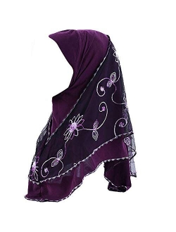 Adela Women Lightweight Scarf Muslim Turban Hijab Cap Long Scarf Wrap Shawl