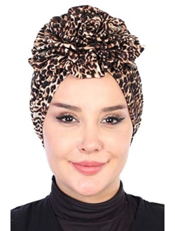 Instant Turban Cotton Scarf Head Wrap Scarfs For Women Hat Rose Detail