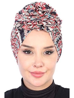 Instant Turban Cotton Scarf Head Wrap Scarfs For Women Hat Rose Detail