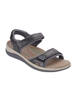 Proven Heel and Foot Pain Relief. Extended Widths. Orthopedic Diabetic Arch Support Women's Orthotic Sandals, Malibu