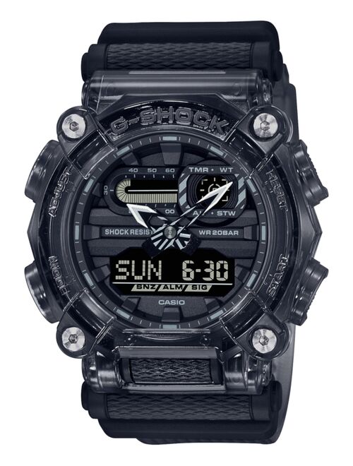 Casio G-Shock Men's Analog-Digital Clear Smoke Resin Strap Watch 49.5mm