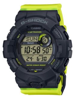 G-Shock Women's Digital Steptracker Neon Yellow Resin Strap Watch 45.2mm