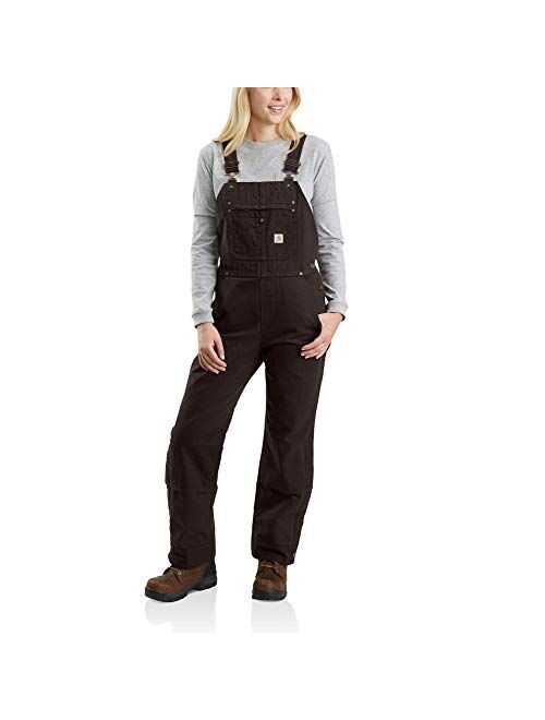 Carhartt womens Quilt Lined Washed Duck Bib Overall