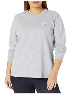 Women's K126 Workwear Pocket Long Sleeve T-Shirt (Regular and Plus Sizes)