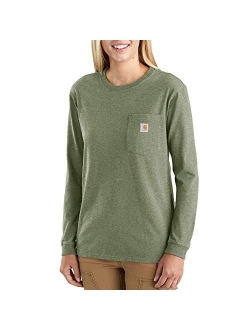 Women's K126 Workwear Pocket Long Sleeve T-Shirt (Regular and Plus Sizes)