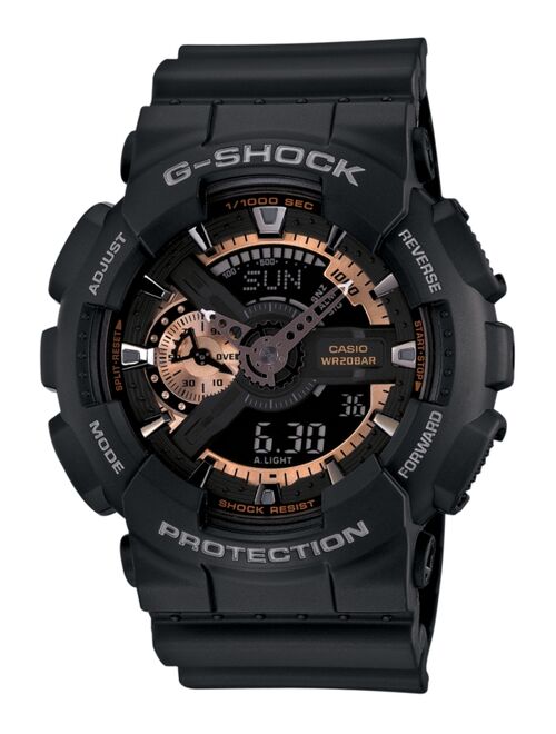 Casio G-Shock Men's Analog-Digital Black Resin Strap Watch 51x55mm GA110RG-1A