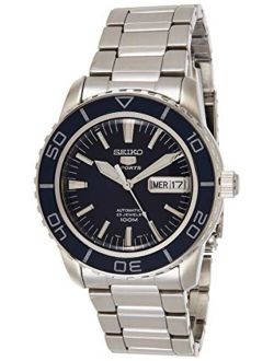 Men's SNZH53 Seiko 5 Automatic Dark Blue Dial Stainless Steel Watch