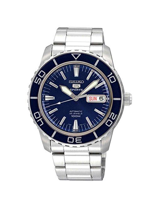 Seiko Men's SNZH53 Seiko 5 Automatic Dark Blue Dial Stainless Steel Watch