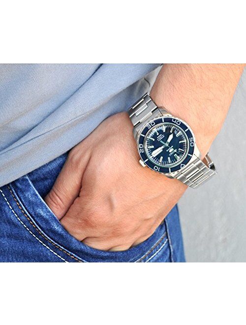 Seiko Men's SNZH53 Seiko 5 Automatic Dark Blue Dial Stainless Steel Watch