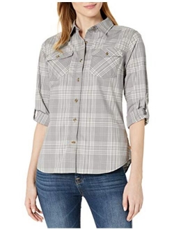 Women's Regular Rugged Flex Slightly Fitted Long Sleeve Plaid Shirt