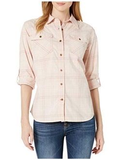 Women's Regular Rugged Flex Slightly Fitted Long Sleeve Plaid Shirt