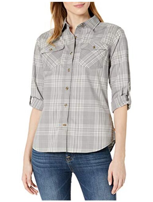 Carhartt Women's Regular Rugged Flex Slightly Fitted Long Sleeve Plaid Shirt