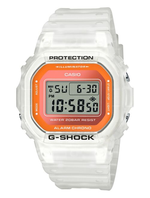 Casio G-Shock Men's Digital Frosted White Resin Strap Watch 42.8mm