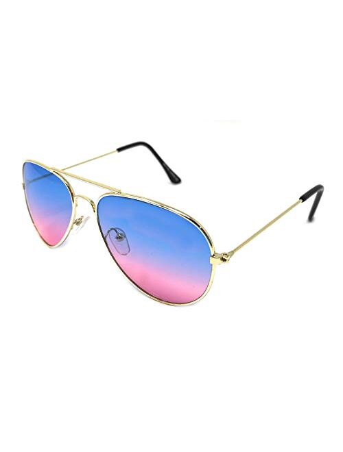 WebDeals Retro - Children's Size Metal Aviator Sunglasses…