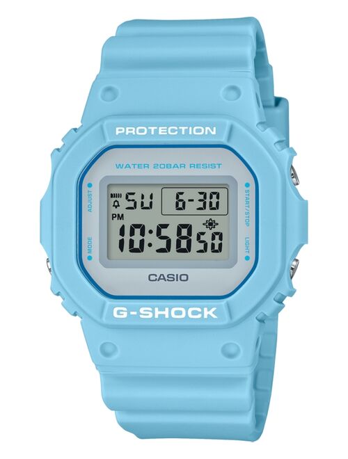 Casio G-Shock Men's Digital Pastel Blue Resin Strap Watch 42.8mm