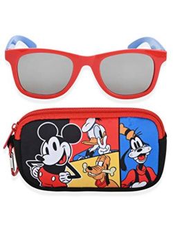 Mickey Mouse Kids Sunglasses with Kids Glasses Case, Protective Toddler Sunglasses