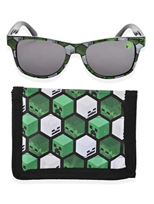 Pan Oceanic Boys Sunglasses with Tri Fold Wallet Kids Glasses Set