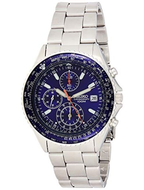 Seiko Men's SND255P1 Flightmaster Pilot Slide Rule Chronograph Watch