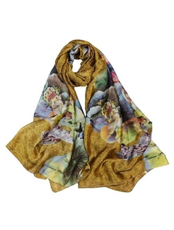 Acotavie Scarfs for Women Fashion Scarves Long Satin Silk Feeling Scarf Lightweight Sunscreen Shawls