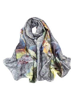 Acotavie Scarfs for Women Fashion Scarves Long Satin Silk Feeling Scarf Lightweight Sunscreen Shawls