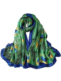 Acotavie Scarfs for Women Fashion Scarves Long Satin Silk Feeling Scarf Lightweight Sunscreen Shawls