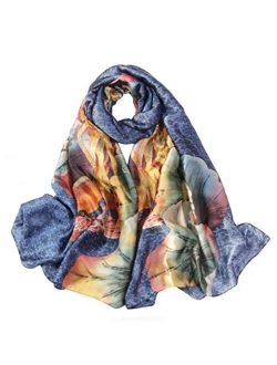 Acotavie Scarfs for Women Fashion Scarves Long Satin Silk Feeling Scarf Lightweight Sunscreen Shawls