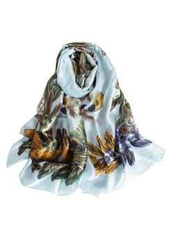 Acotavie Scarfs for Women Fashion Scarves Long Satin Silk Feeling Scarf Lightweight Sunscreen Shawls