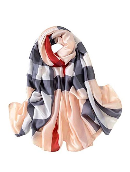 Acotavie Scarfs for Women Fashion Scarves Long Satin Silk Feeling Scarf Lightweight Sunscreen Shawls