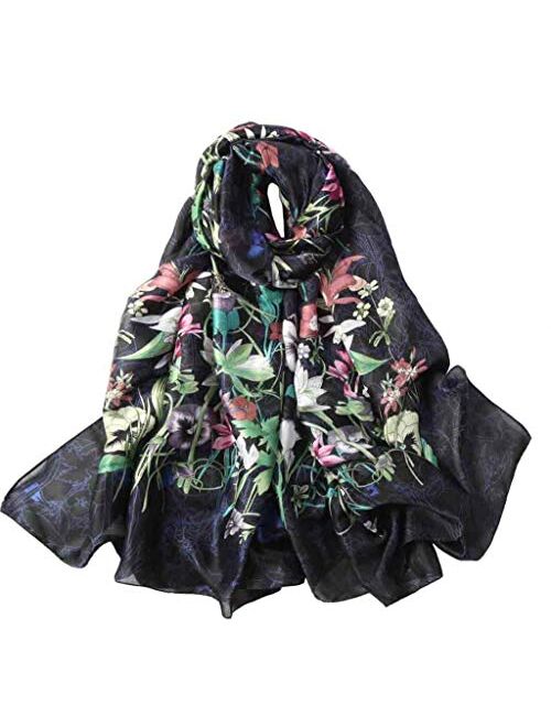 Acotavie Scarfs for Women Fashion Scarves Long Satin Silk Feeling Scarf Lightweight Sunscreen Shawls