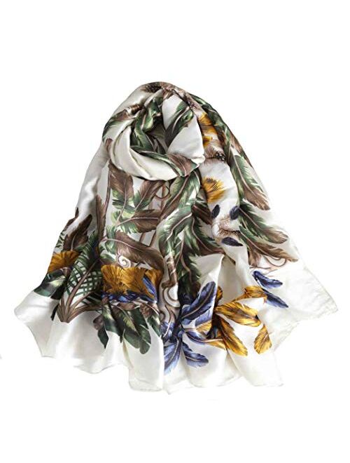 Acotavie Scarfs for Women Fashion Scarves Long Satin Silk Feeling Scarf Lightweight Sunscreen Shawls