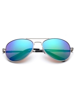 Newbee Fashion - Kyra Kids Popular Aviator Flash/Mirrored Fashion Aviator Kids Sunglasses with Spring Hinges