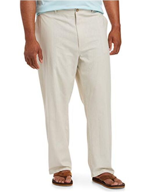 Amazon Essentials Men's Big & Tall Linen Blend Pant fit by DXL