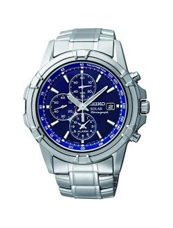 Men's Chronograph Solar Powered Watch with Stainless Steel Strap SSC141P1