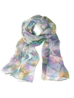 ALLYDREW Beautiful Fashionable Long Chiffon Scarf Hair Wrap Chiffon Head Wrap Lightweight Scarf