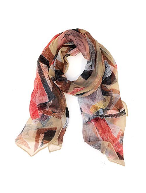 ALLYDREW Beautiful Fashionable Long Chiffon Scarf Hair Wrap Chiffon Head Wrap Lightweight Scarf