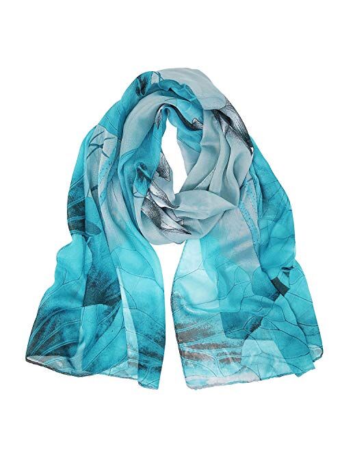 ALLYDREW Beautiful Fashionable Long Chiffon Scarf Hair Wrap Chiffon Head Wrap Lightweight Scarf