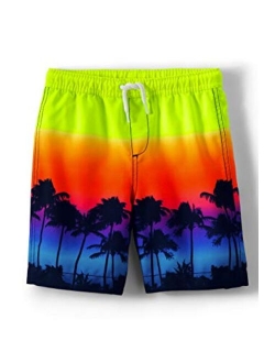 Boys Print Swim Trunks