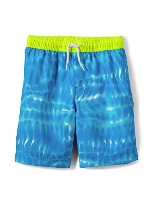 Lands' End Boys Print Swim Trunks